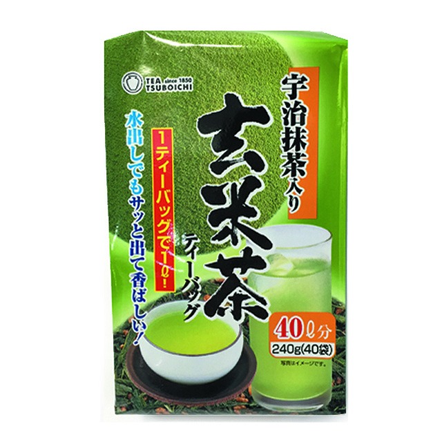 Genmaicha (tea with rosted rice) Tea Bags with Matcha 40P#抹茶入り玄米茶ティーバッグ　40袋入