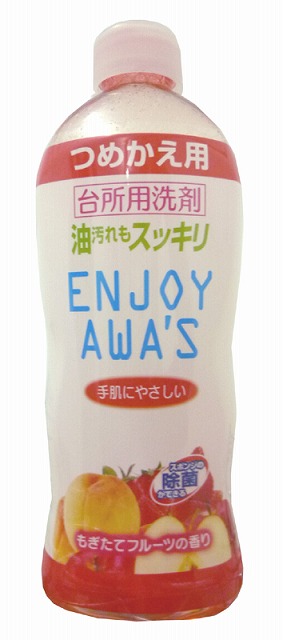 Enjoy Awa’s Kitchen Detergent Fruit Refill 400ml#詰替用ｴﾝｼﾞｮｲｱﾜｰｽﾞ ﾌﾙｰﾂ　　400ml