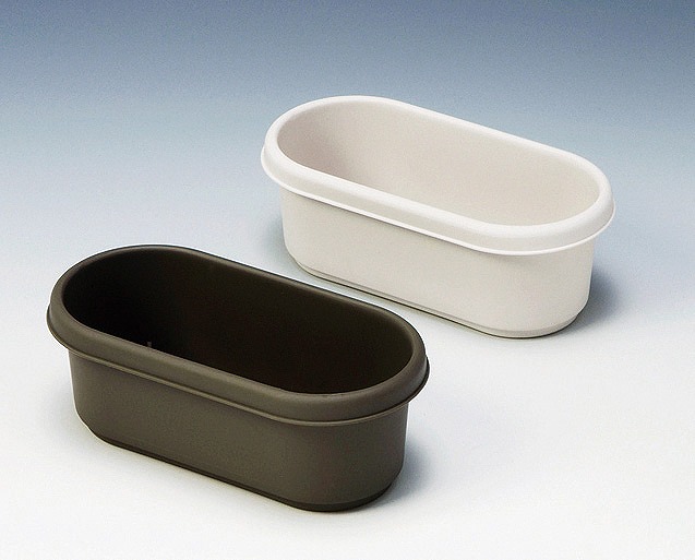 Sunny Planter Oval Type (2 color assorted)　(Brown， White assorted)#サニープランター小判型　アソート(茶・白)