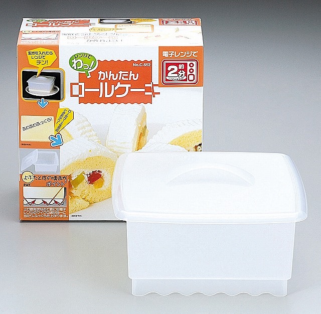 Easily! Mold for Microwave Oven（Roll Cake）#レンジでわっ､かんたん （ロールケーキ）
