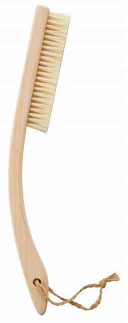 CURVED BODY BRUSH MADE FROM HINOKI (CYPRESS)#ひのきでできたｶｰﾌﾞﾎﾞﾃﾞｨﾌﾞﾗｼ