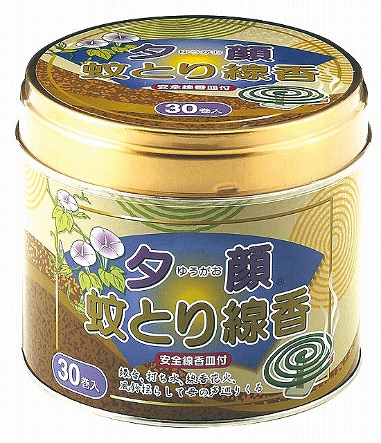Moonflower Series Mosquito Coils (30 coils)#夕顔　蚊とり線香　缶入