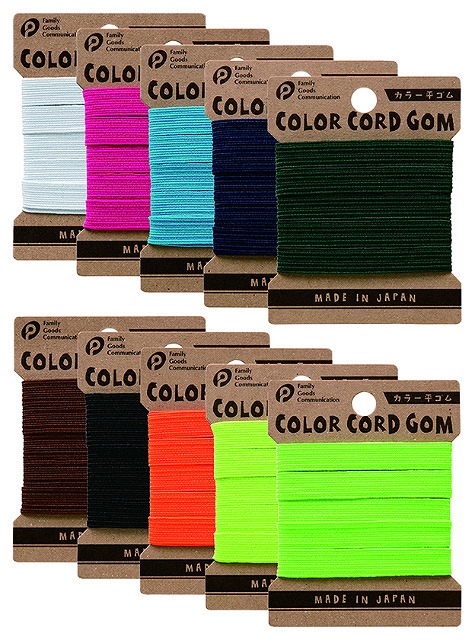 Color Elastic Braid 12 Cord#ｶﾗｰ平ｺﾞﾑ12ｺｰﾙ