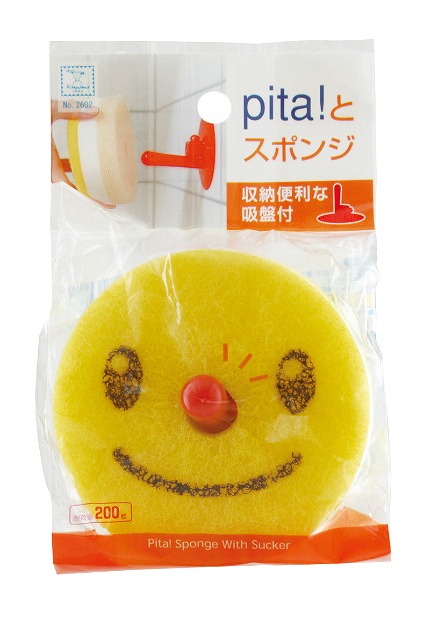 Sponge with Suction Cup#吸盤付Ｐｉｔａ！とｽﾎﾟﾝｼﾞ
