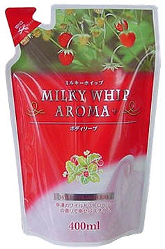 Milky Whip Body Soap Strawberry Refill 400ml#ﾐﾙｷｰﾎｲｯﾌﾟﾎﾞﾃﾞｨｿｰﾌﾟｽﾄﾛﾍﾞﾘｰ詰替　　400ml