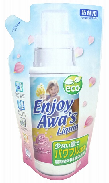 Enriched Liquid Detergent Enjoy Awa’s Refill 320g#濃縮液体洗剤ｴﾝｼﾞｮｲｱﾜｰｽﾞ詰替用　　320ｇ