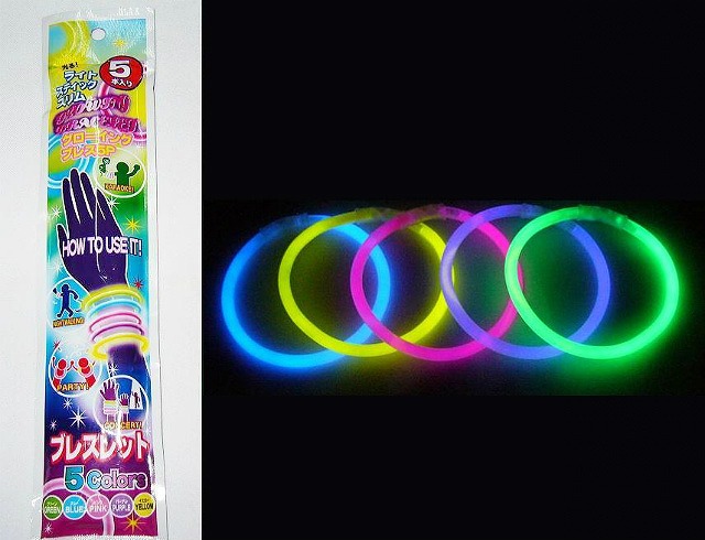 Glowing Bracelet Single Color 5P　#ｸﾞﾛｰｲﾝｸﾞﾌﾞﾚｽﾚｯﾄ5本入