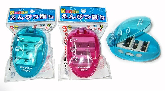 3 Type Pencil Sharpener  Blue:7 Pink:5#３ＴＹＰＥ鉛筆削り  ﾌﾞﾙｰ:7　ﾋﾟﾝｸ:5