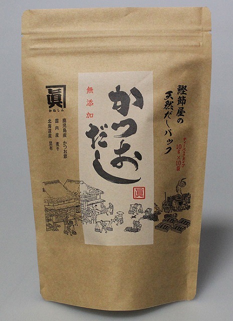 KANESHIN Natural dashi (Japanese soup stock)  pack of dried bonito     10g×10p  #かね眞　天然だしパックかつおだし　　10g×10p