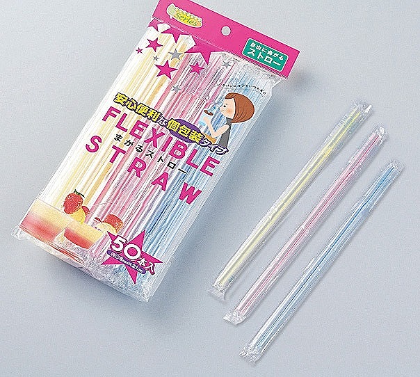 PPFlexibleStraw　50P Clear Type 21cm#まがるストロ- ｸﾘｱｰﾀｲﾌﾟ５０P