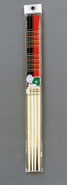 Bamboo Slip-proof Kabuki-patterned Cooking Chopsticks 2P 33cm#箸　すべり止塗カブキ菜箸２P33cm