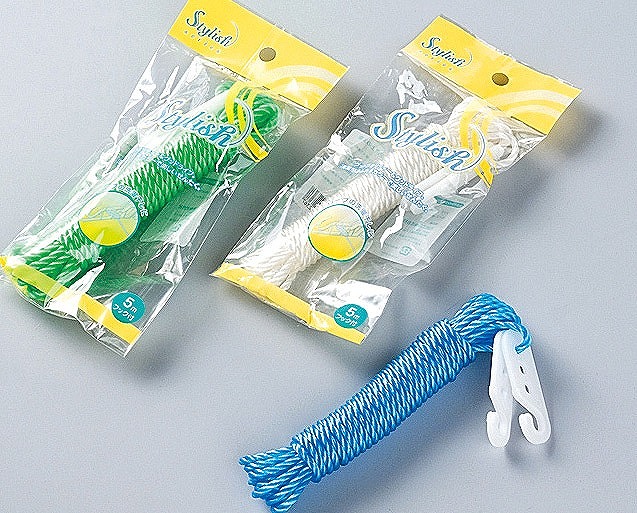 Stylish Laundry Rope with Hook#B-25 ｽﾀｲﾘｯｼｭ ﾌｯｸ付洗濯ロープ
