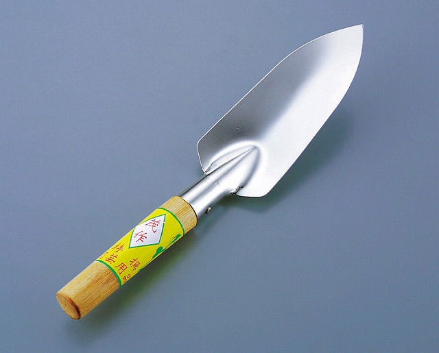 Garden Trowel with Wooden Handle (Thin)#木柄移植こて （細）