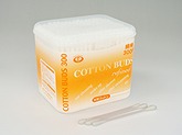 Cotton Buds with PP Axis White 300P#綿棒300P  ホワイト　　