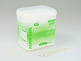 Cotton Buds with Paper Axis White 200P#紙軸綿棒200P  ホワイト　　　