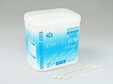 Spiral Cotton Buds with Paper Axis White 180P#ｽﾊﾟｲﾗﾙ紙軸綿棒180P　ホワイト　