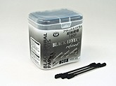 Spiral Cotton Buds with Paper Axis Black 180P #BKｽﾊﾟｲﾗﾙ紙軸綿棒180P  ブラック　　