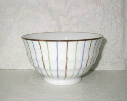 Rice Bowl L Color Sensuji (Striped Pattern)#飯碗　大　彩り千筋