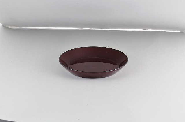 Lacquer Ware Color Clean Coat  Akatame Red （Round Individual Plate）#漆器彩　クリーンコート　丸取皿　赤溜