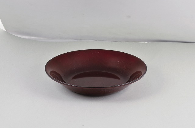 Lacquer Ware Color Clean Coat Akatame Red #漆器彩　クリーンコート　丸深皿　赤溜、<大>