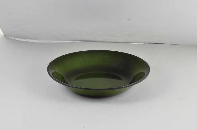 Lacquer Ware Color Clean Coat Round Deep Plate (L) Toryoku Green #漆器彩　クリーンコート　丸深皿 透緑、<大>