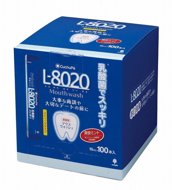 L8020 Stick Type Mouthwash with Lactobacillus - Mint Set of 100#クチュッペ　Ｌ-8020　爽快ミント　スティックタイプ100本入（アルコール）