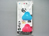 Memo Clip S 2P (with Magnet)  Pink Blue#メモクリップ小２Ｐ（マグネット付） ピンク　ブルー