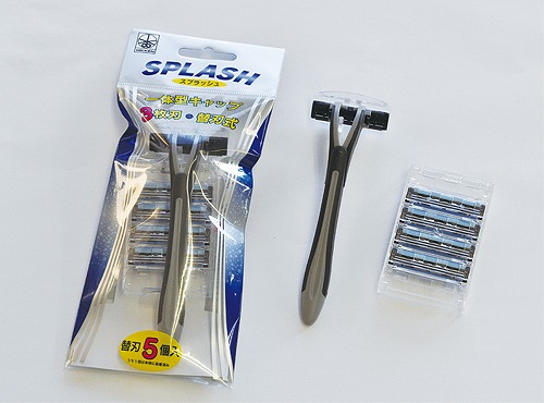 Splash Blade Replaceable Type Razor 3 Blades 5P#替刃式3枚刃カミソリ　5P