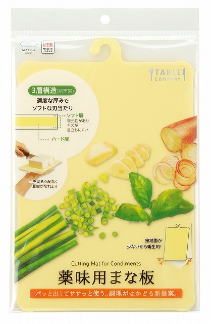 CUTTING BOARD FOR CONDIMENTS YELLOW#薬味用まな板・ｲｴﾛｰ