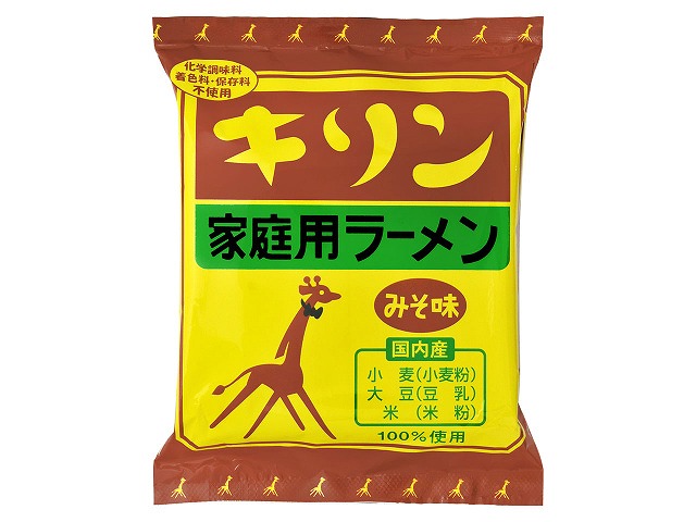 Kirin (Giraffe) Ramen 1P Miso Flavor / Non-use of Chemical Seasoning#キリンラーメン１食みそ味　化学調味料不使用