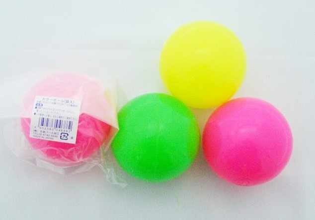 Colored Ball， 3 colors assorted#カラーボール（袋入）12×20